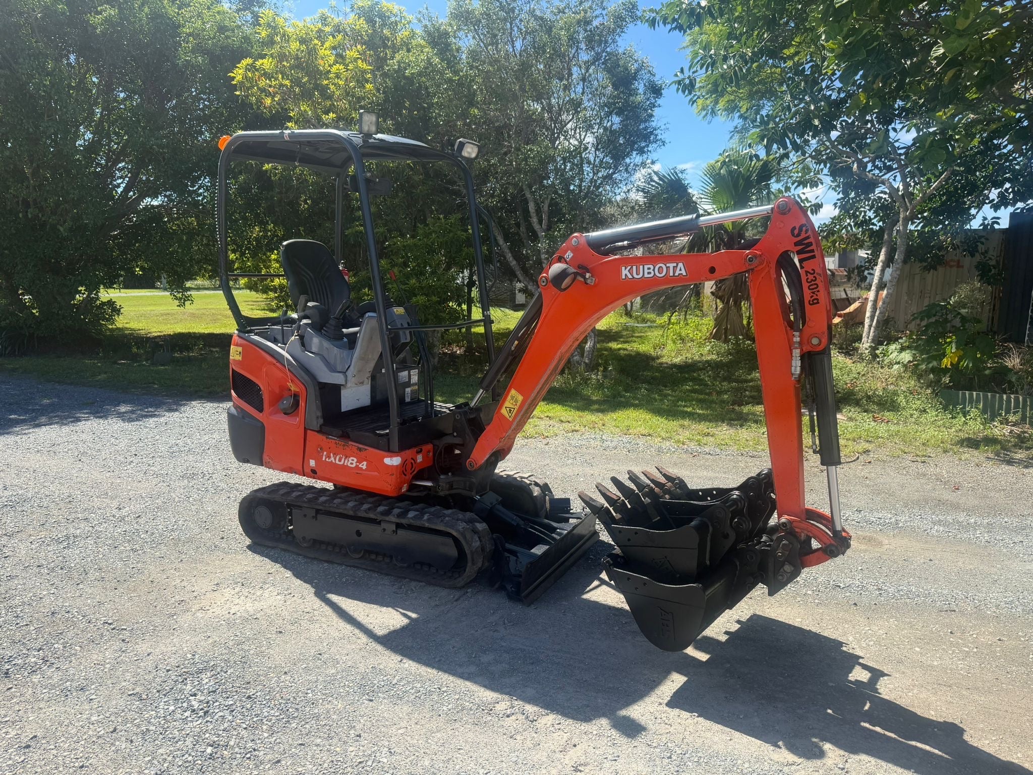 Kubota KX018-4 Mini Excavator For Sale Queensland Australia – 1.8T Digger 2100hrs